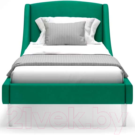 Односпальная кровать Monofix Лотти 90x200 (микровелюр/зеленый) - фото