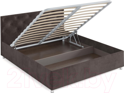 Двуспальная кровать Mebel-Ars Классик 160 (кордрой коричневый)
