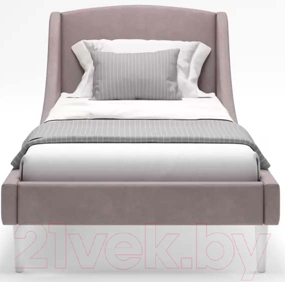 Односпальная кровать Monofix Лотти 90x200 (микровелюр/капучино) - фото