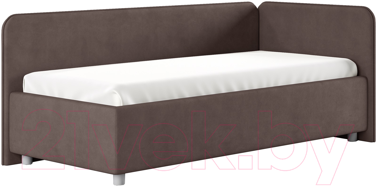 Каркас кровати Сонум Capri R 90x200 (замша какао) - фото