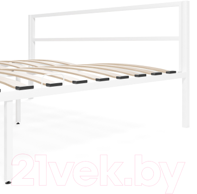 Полуторная кровать Князев Мебель Берта БА.140.200.Б (белый муар)