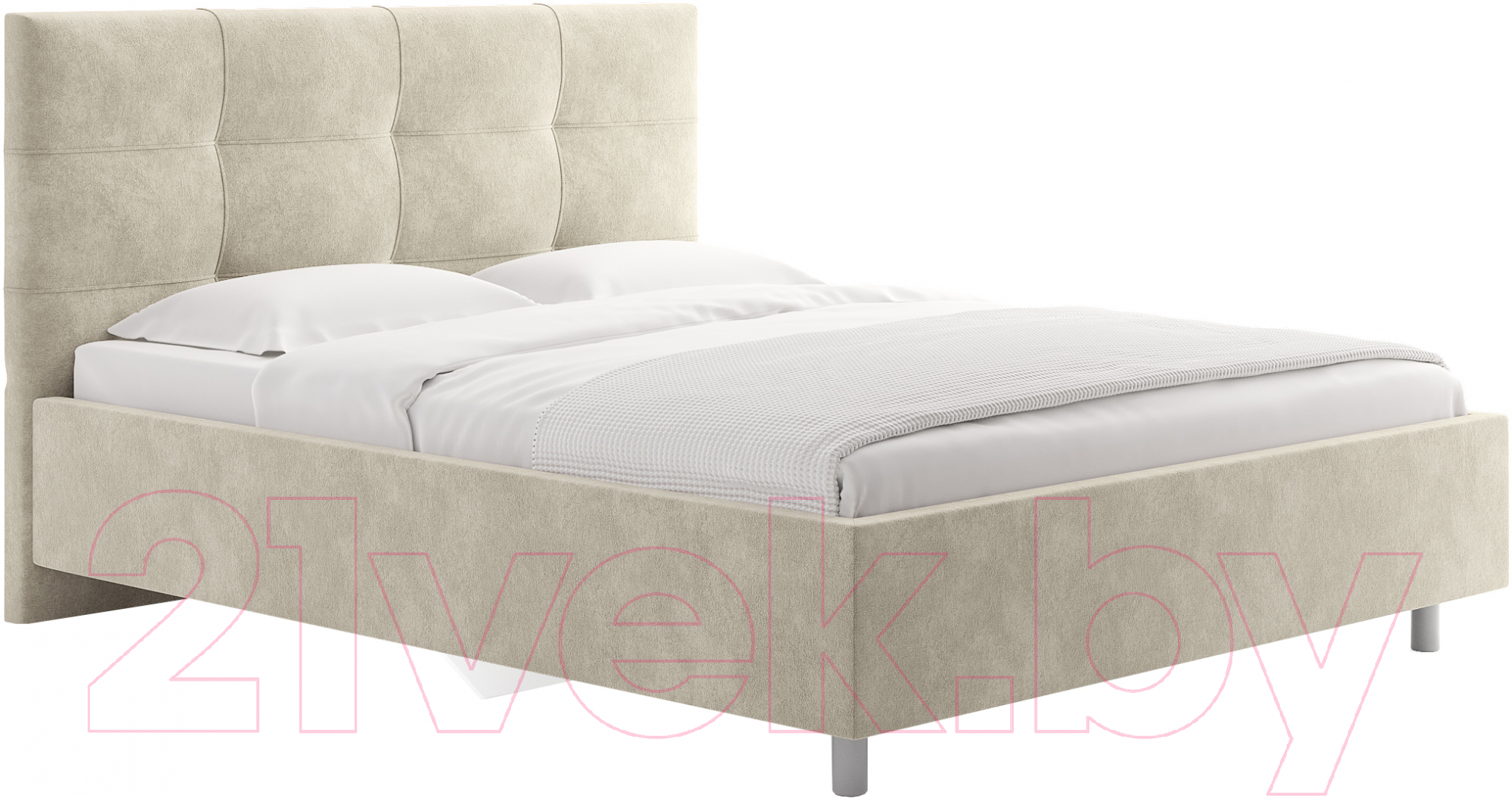 Каркас кровати Сонум Caprice 160x200 (микровелюр бежевый) - фото
