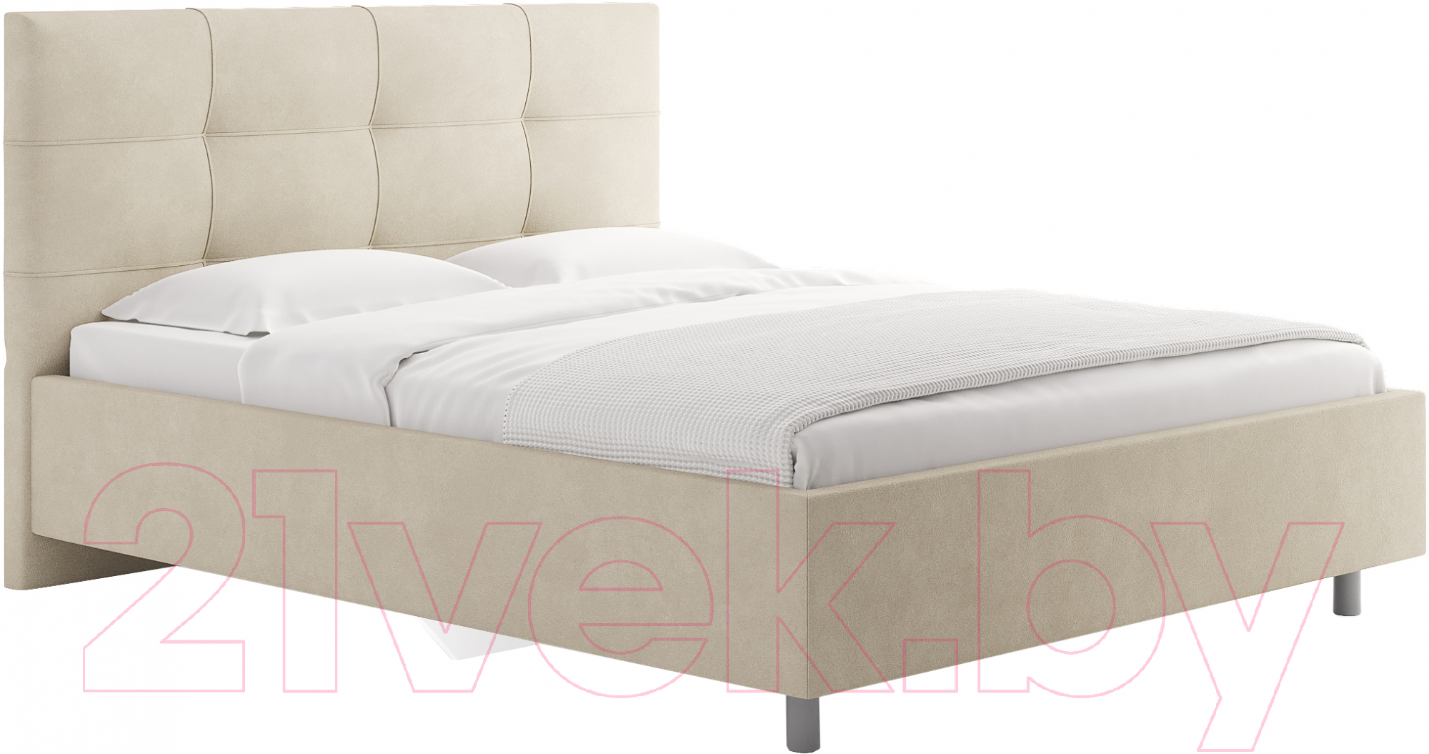 Каркас кровати Сонум Caprice 160x200 (замша кремовый) - фото