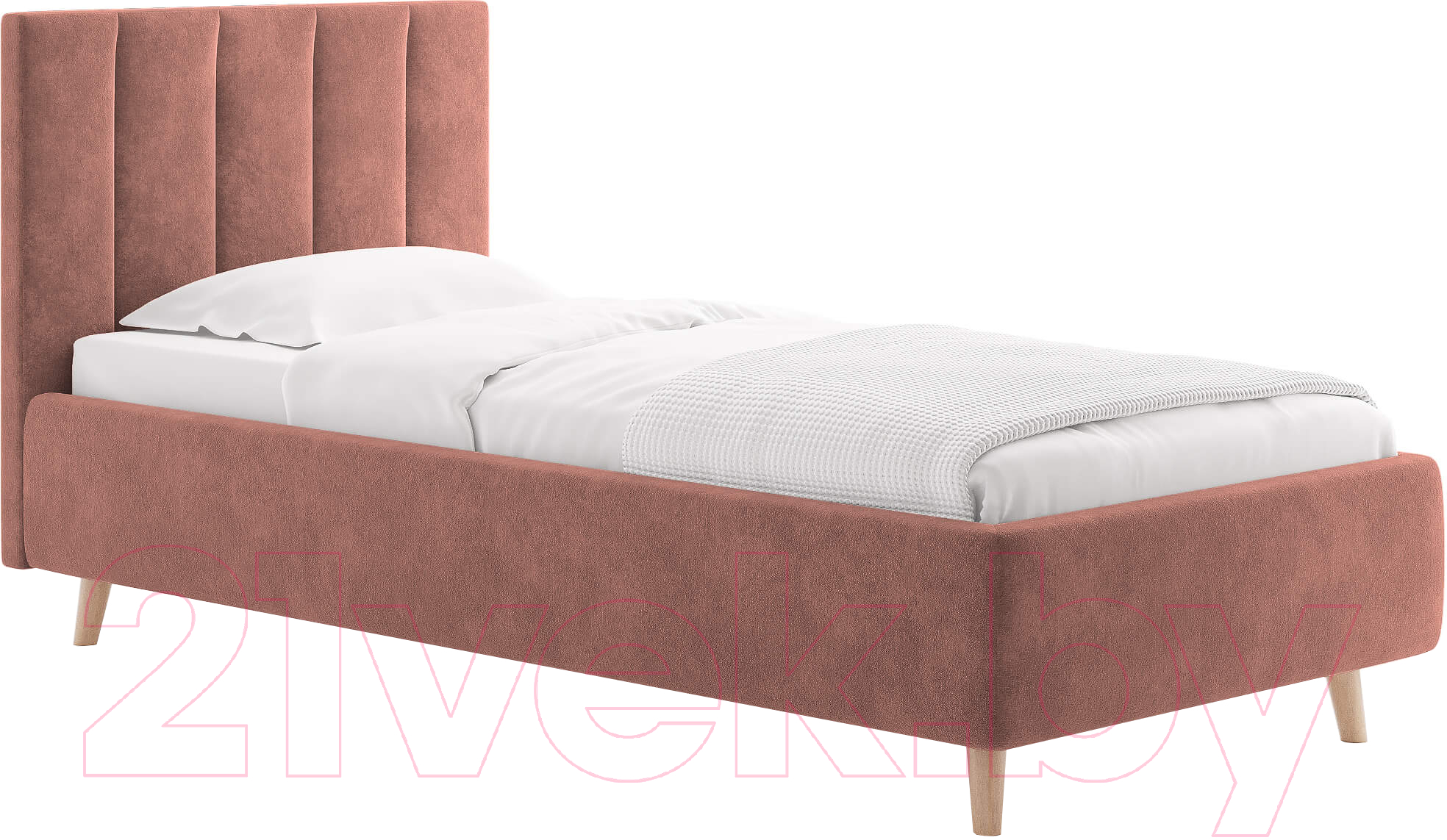 Каркас кровати Сонум Alma 90x200 (микровелюр терракотовый) - фото