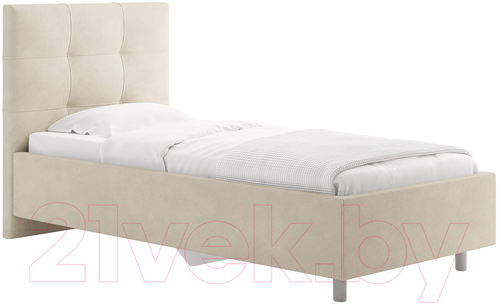 Каркас кровати Сонум Caprice 90x200 (замша кремовый) - фото