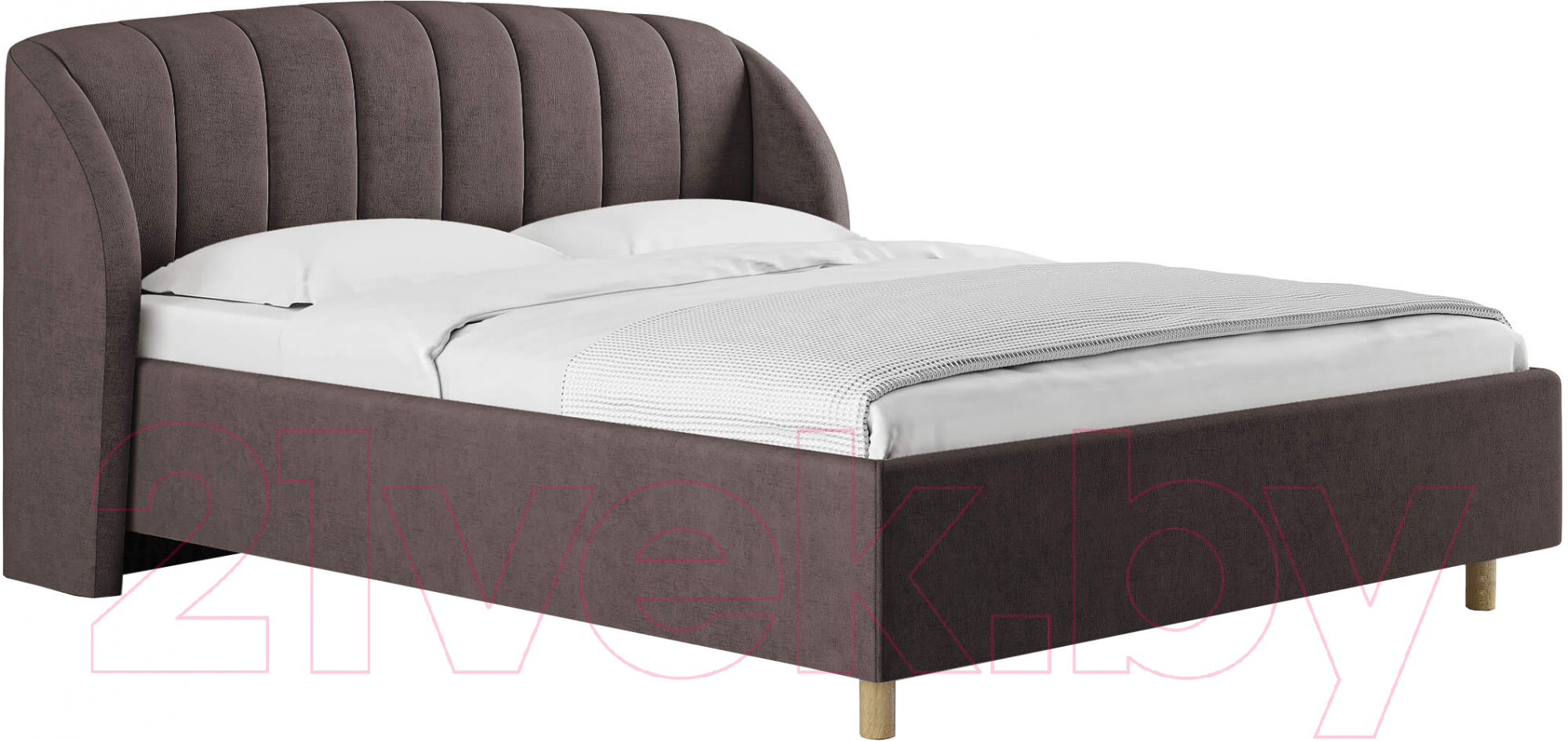 Каркас кровати Сонум Valencia 180x200 (микровелюр кофе) - фото