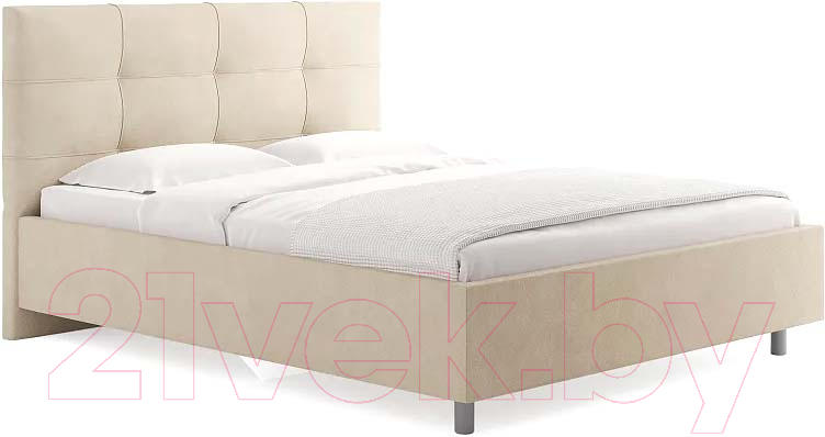 Каркас кровати Сонум Caprice 200x200 (замша кремовый) - фото