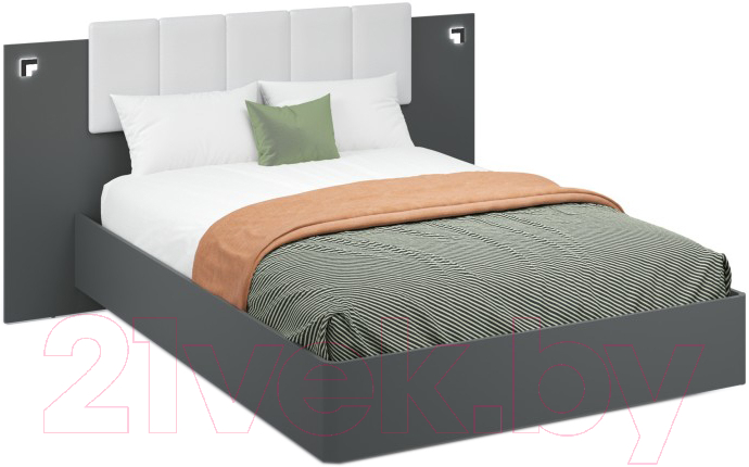 Каркас кровати Империал Мишель 140 (антрацит) - фото