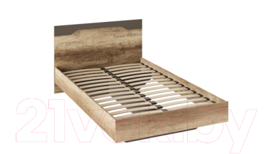 Полуторная кровать ТриЯ Пилигрим ТД-276.00.01 120x200 (дуб каньон светлый/серый) - фото