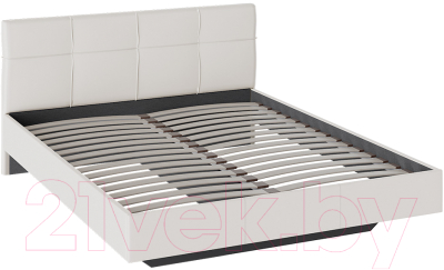 Двуспальная кровать ТриЯ Элис тип 1 с мягкой обивкой 160x200 (белый) - фото