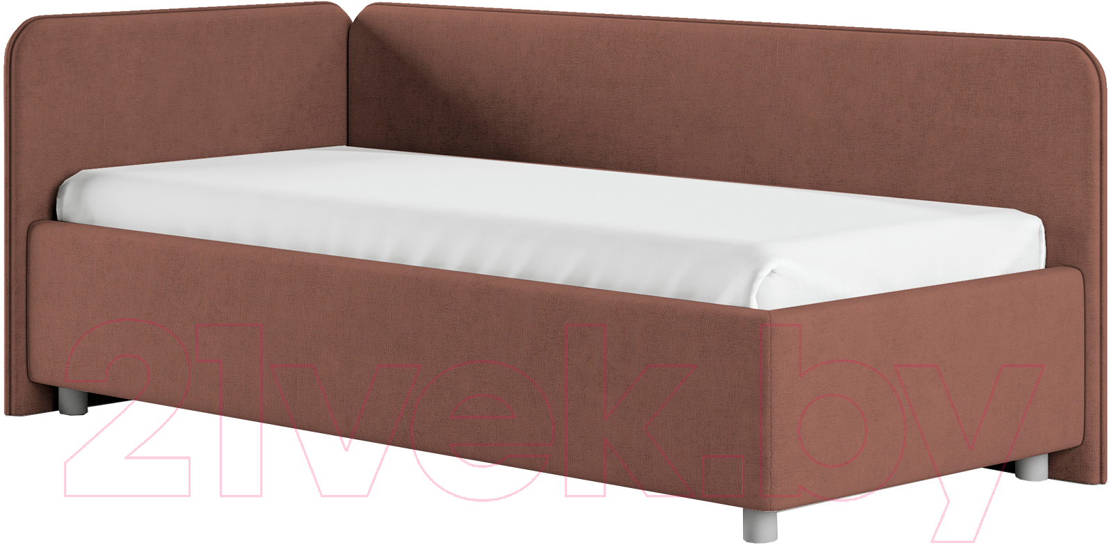 Каркас кровати Сонум Capri L 90x200 (микровелюр терракотовый) - фото