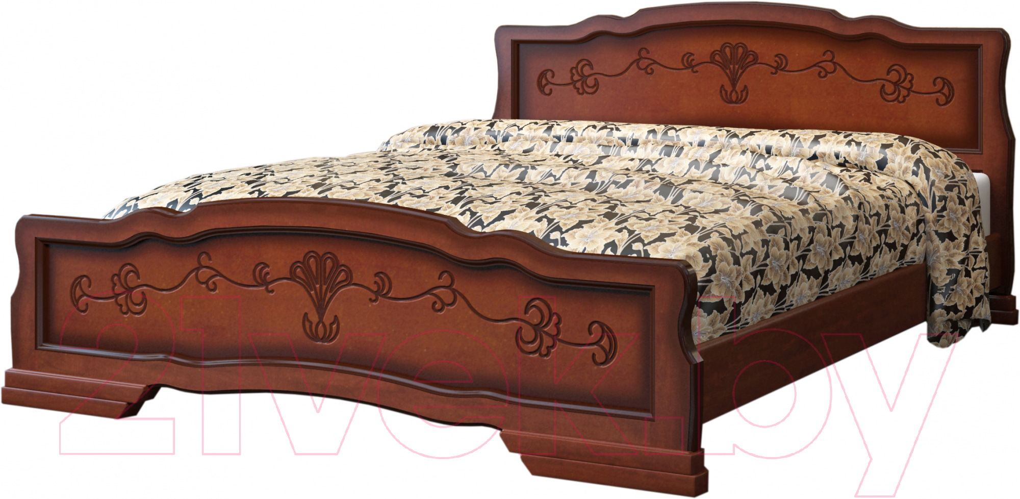 Каркас кровати Bravo Мебель Карина 6 120x200 (орех) - фото