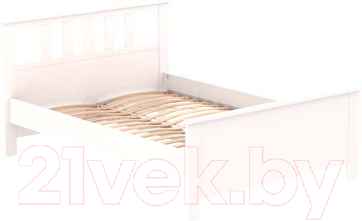 Двуспальная кровать Mio Tesoro Сага 160x200 2.08.04.070.1 (белый)