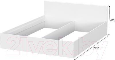 Каркас кровати NN мебель Токио универсальный 160x200 (белый текстурный)