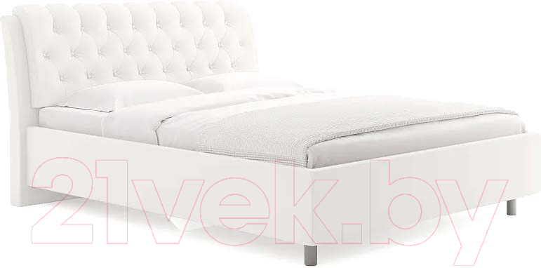 Каркас кровати Сонум Olivia 200x200 (экокожа белый) - фото