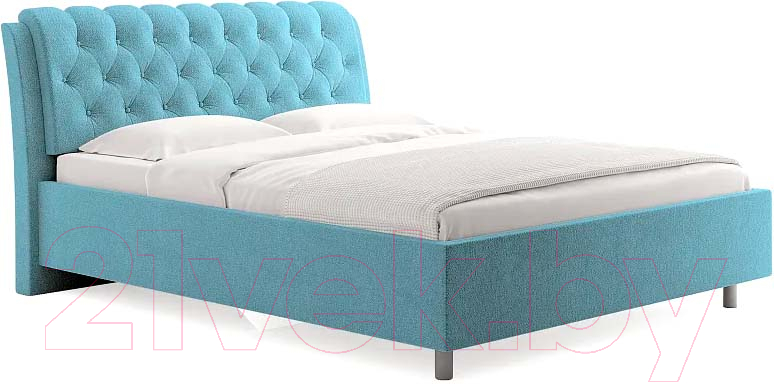 Каркас кровати Сонум Olivia 200x200 (рогожка голубой) - фото