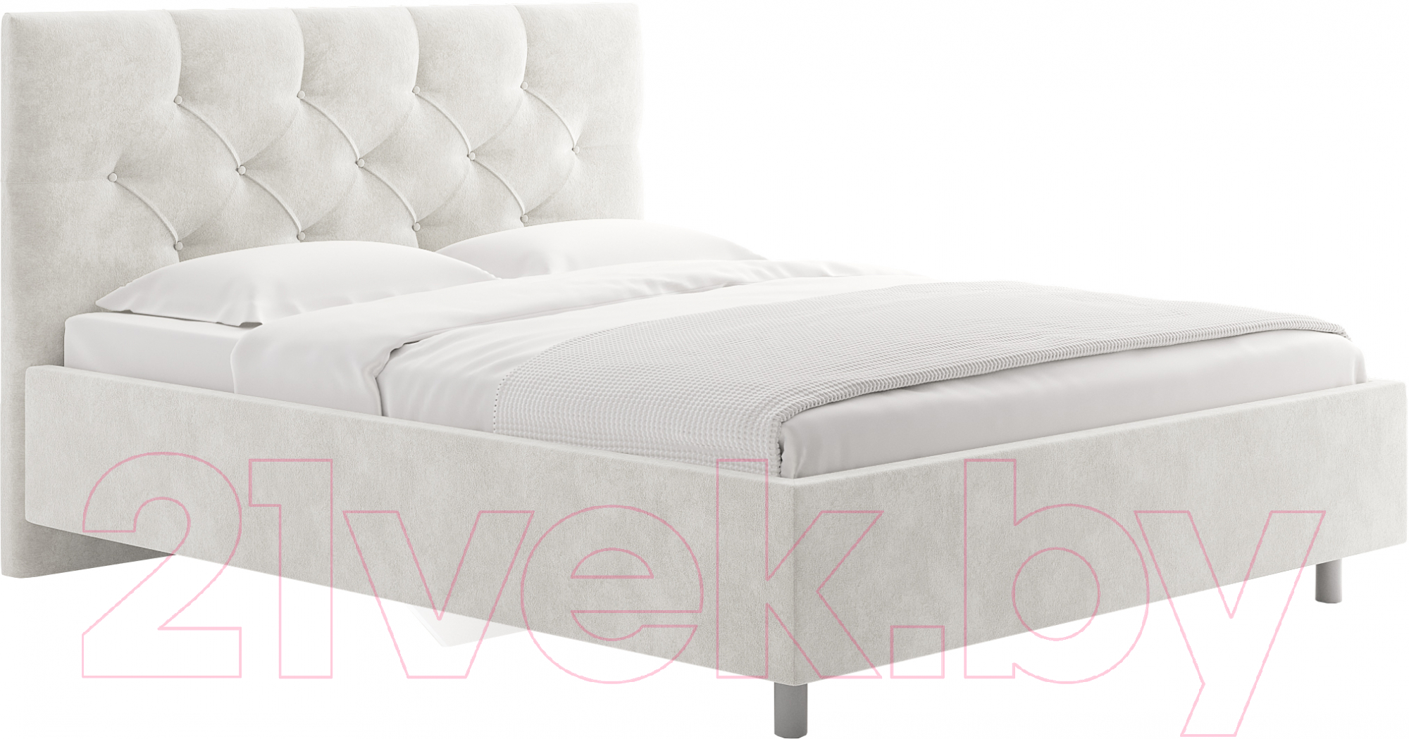 Каркас кровати Сонум Bari 90x200 (микровелюр белый) - фото