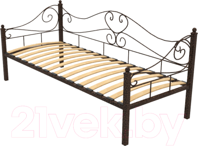 Кровать-тахта Князев Мебель Валенсия ВАЯ.120.190.М (медный антик) - фото