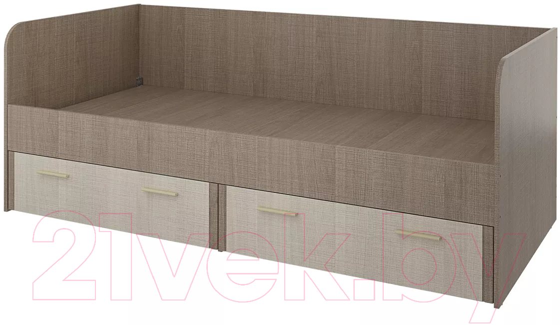 Кровать-тахта Stolline Юта 90x200 / СТЛ.359.10 (крослайн карамель/латте) - фото