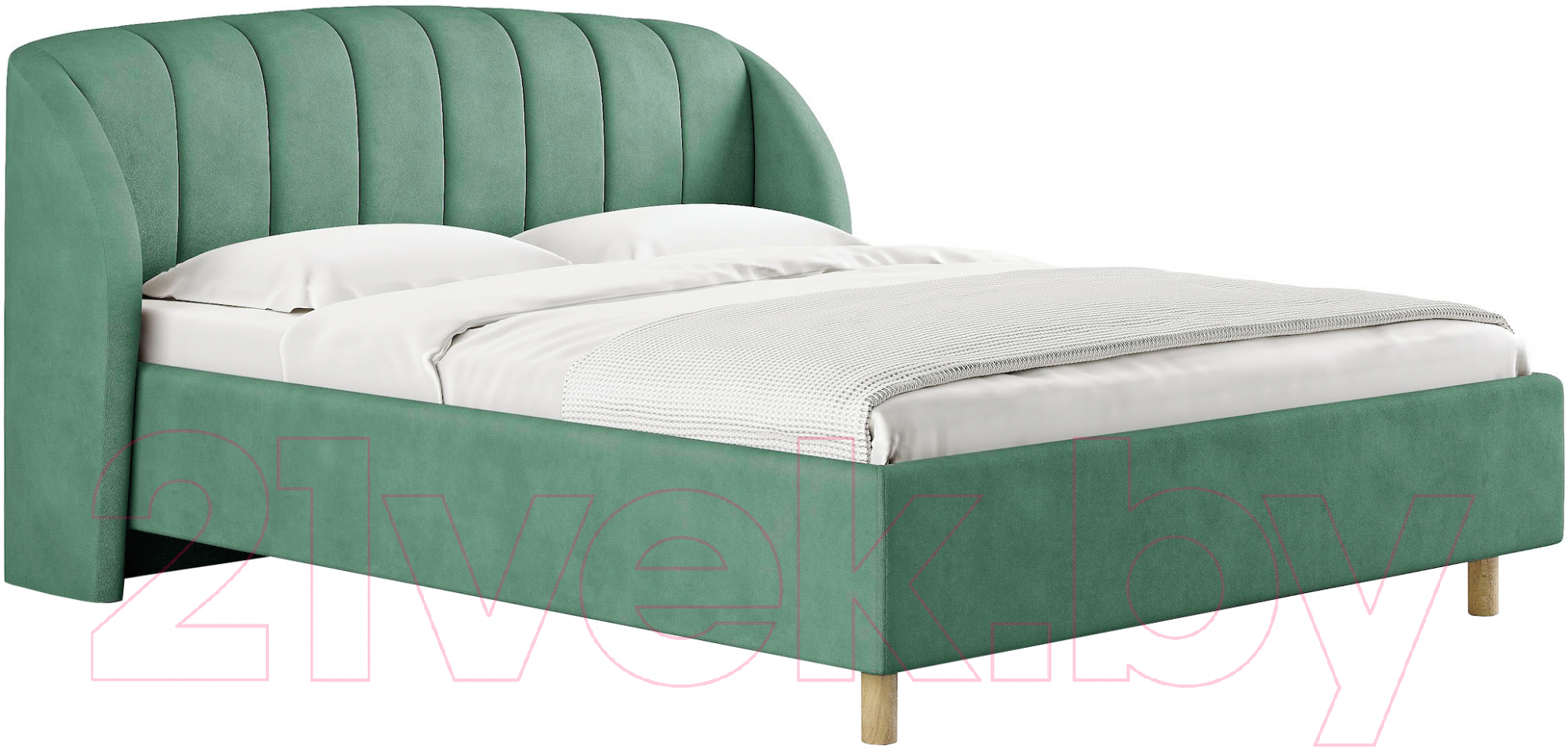 Каркас кровати Сонум Valencia 180x200 (замша изумрудный) - фото