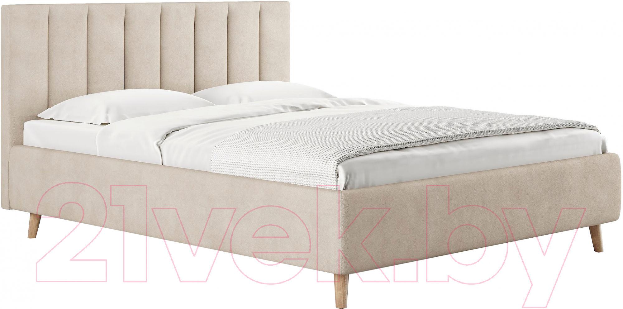 Каркас кровати Сонум Alma 180x200 (замша кремовый) - фото