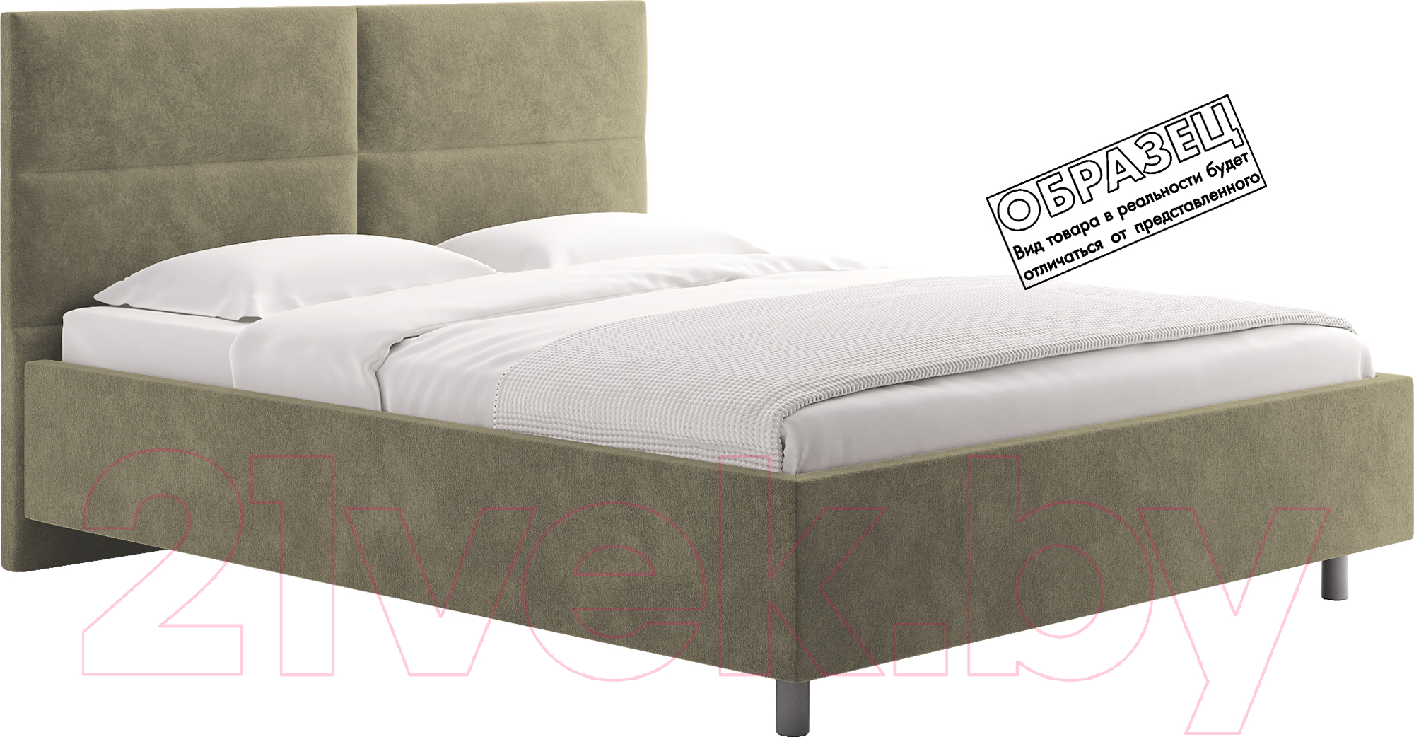 Каркас кровати Сонум Omega 90x200 (микровелюр оливковый) - фото