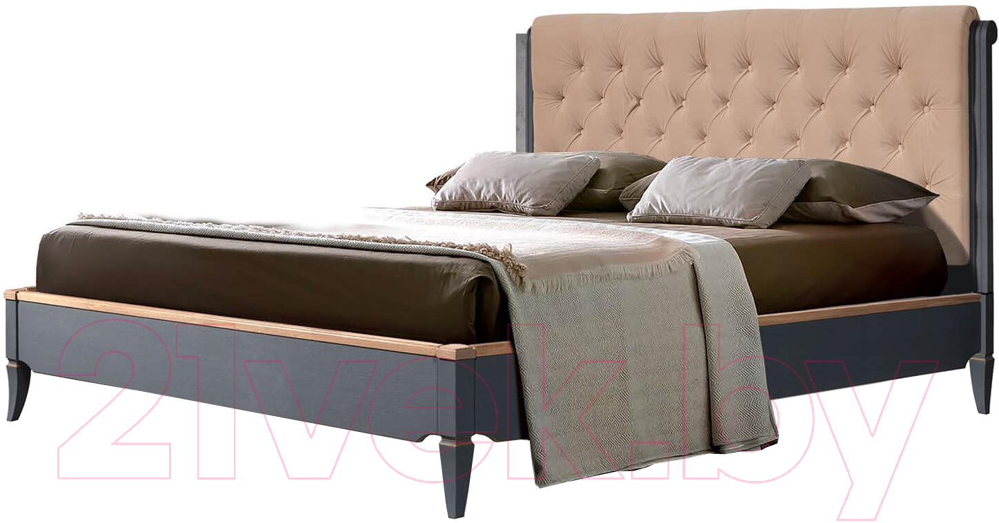 Двуспальная кровать Гомельдрев Тельма ГМ 6581-13 180x200 Дуб (Helena-1/капри/натуральный дуб) - фото