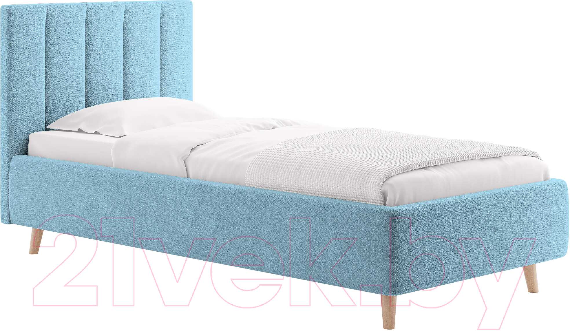 Каркас кровати Сонум Alma 90x200 (рогожка голубой) - фото