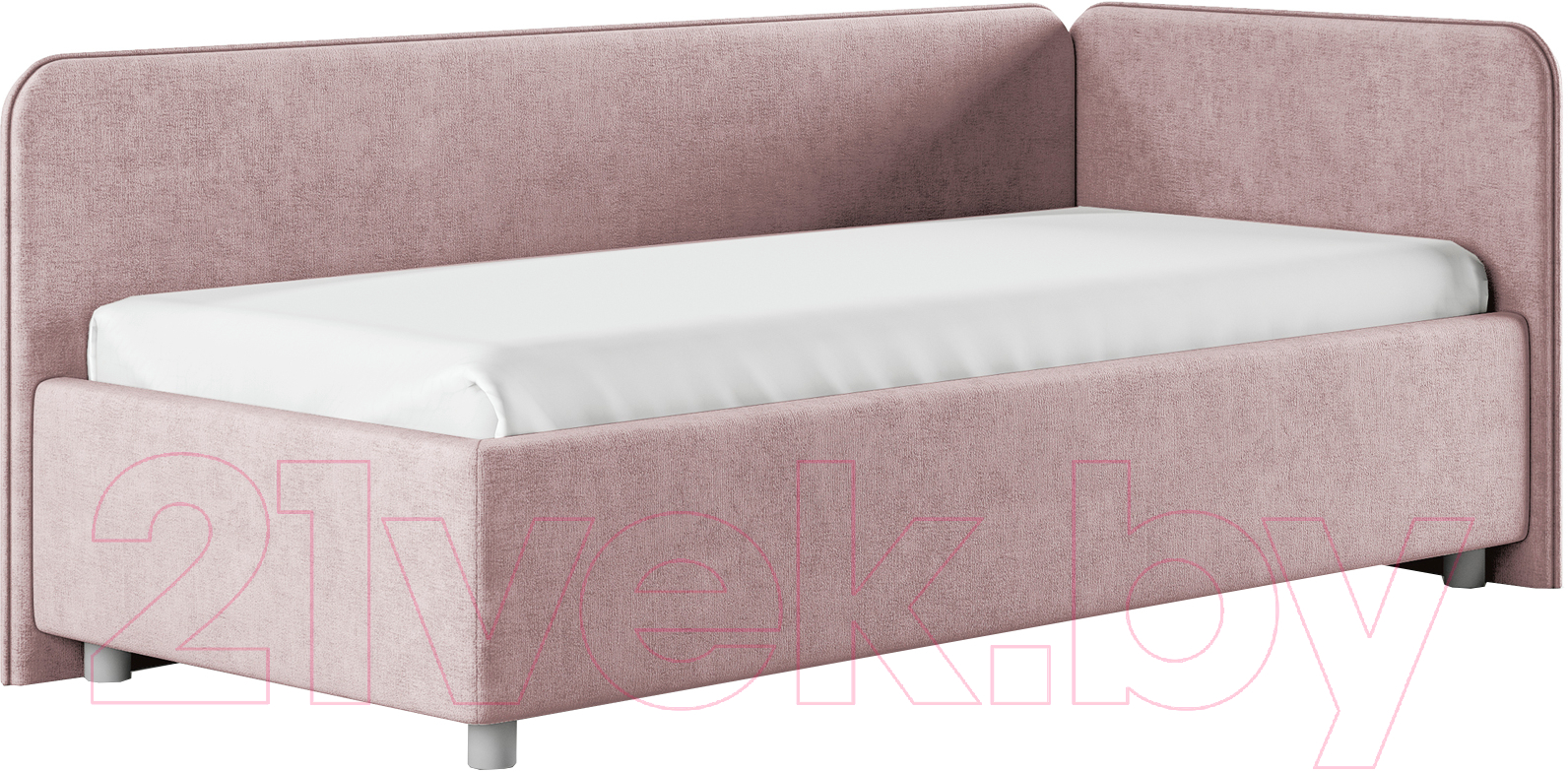 Каркас кровати Сонум Capri R 90x200 (микровелюр лиловый) - фото