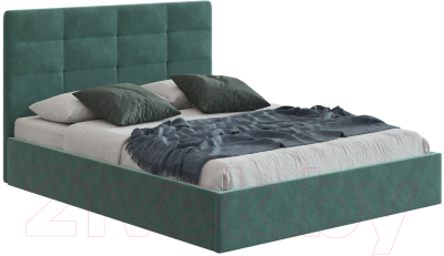 Каркас кровати НК Мебель Соната 90x200 / 72306382 (велюр зеленый/Happy 697) - фото