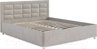 Двуспальная кровать Mebel-Ars Версаль 160 (бархат бежевый/Star Velvet 6 Beige)