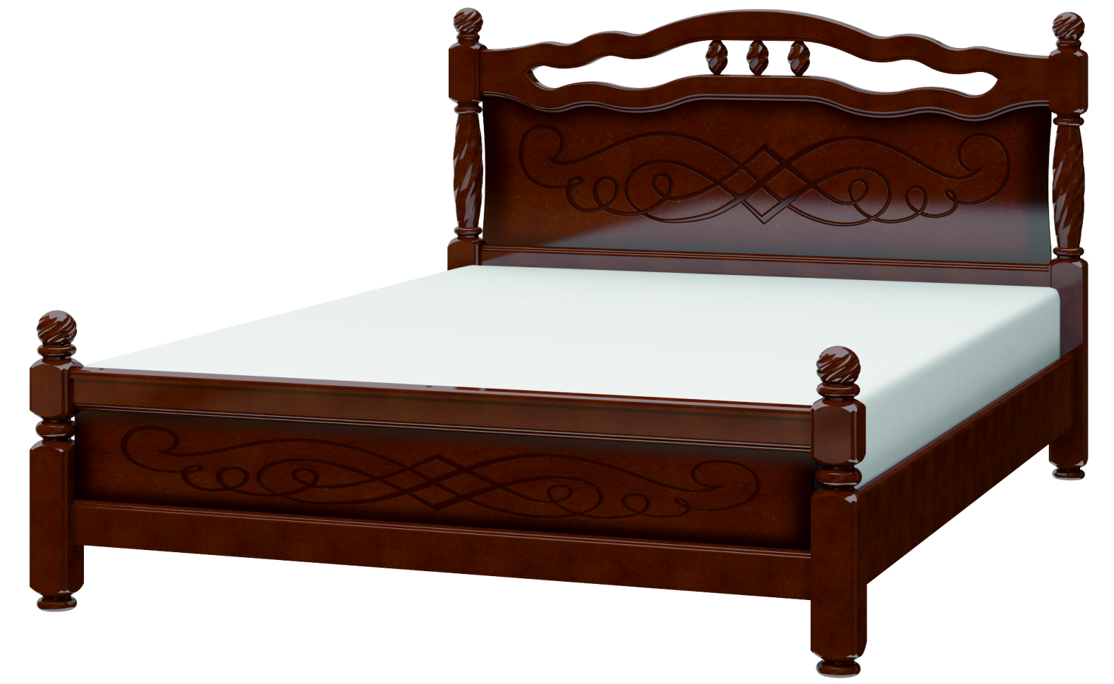 Каркас кровати Bravo Мебель Карина 15 140x200 (орех) - фото