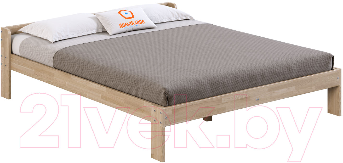 Полуторная кровать Домаклево Маруся 120x200 (сосна/натуральный) - фото