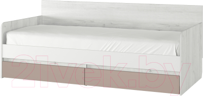 Кровать-тахта Аквилон Зефир №900.4 (дуб эльза/мокко)