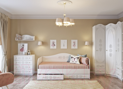 Кровать-тахта ДСВ МС Ki-Ki ДКД 2000.1 модуль (белый)