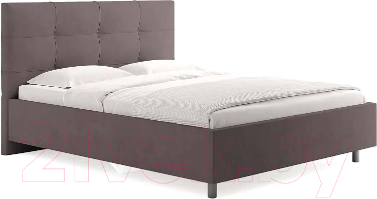 Каркас кровати Сонум Caprice 200x200 (замша какао) - фото