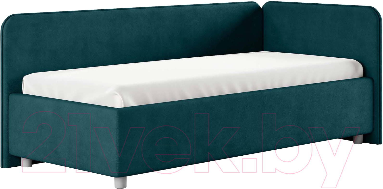 Каркас кровати Сонум Capri R 90x200 (замша изумрудный) - фото