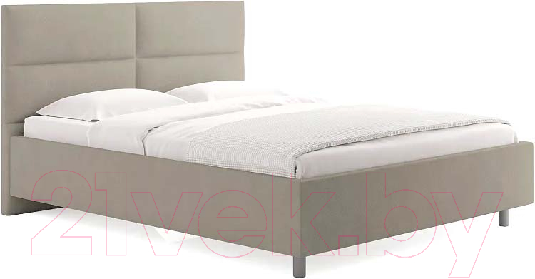 Каркас кровати Сонум Omega 200x200 (замша бежевый) - фото