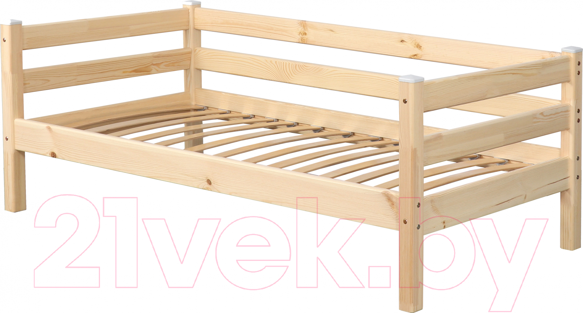 Кровать-тахта Мебельград Соня вариант 2 (массив сосны прозрачный лак) - фото