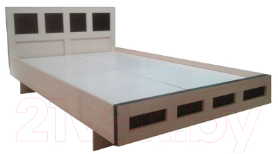 Полуторная кровать Барро М1 КР-017.11.02-22 140x195 (дуб молочный) - фото