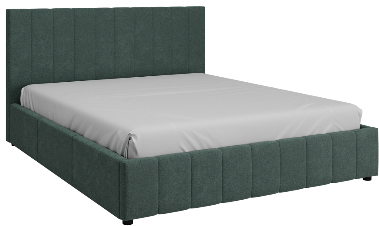 Полуторная кровать Bravo Мебель Нельсон Вертикаль 140x200 с ПМ Стандарт 10 вариант (морской) - фото