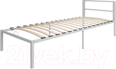 Односпальная кровать Князев Мебель Берта БА.90.200.С (серый муар) - фото