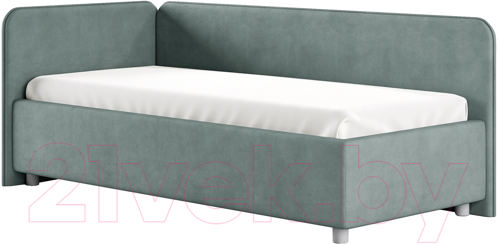 Каркас кровати Сонум Capri L 90x200 (замша мятный) - фото