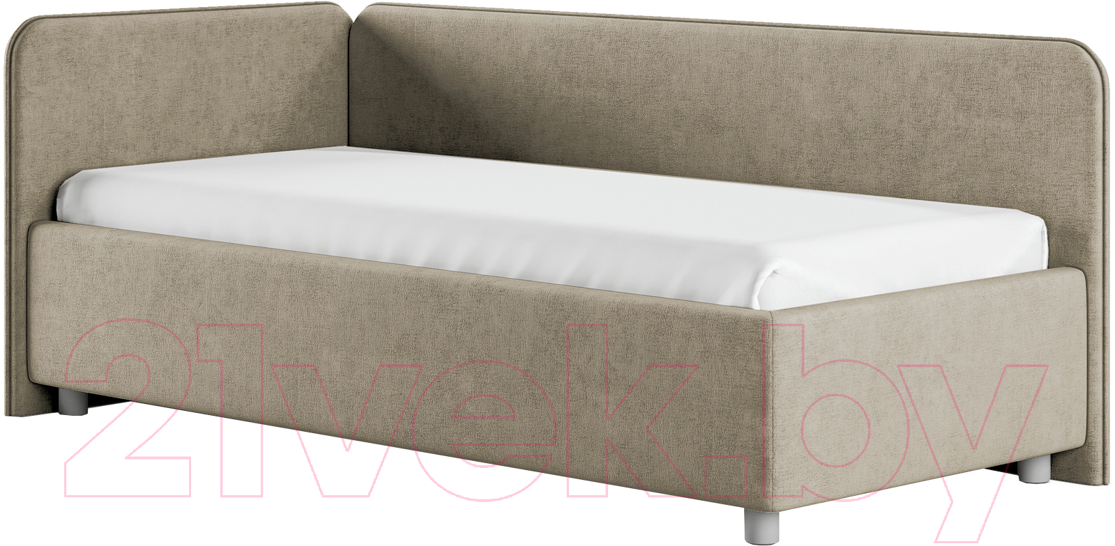 Каркас кровати Сонум Capri L 90x200 (микровелюр оливковый) - фото