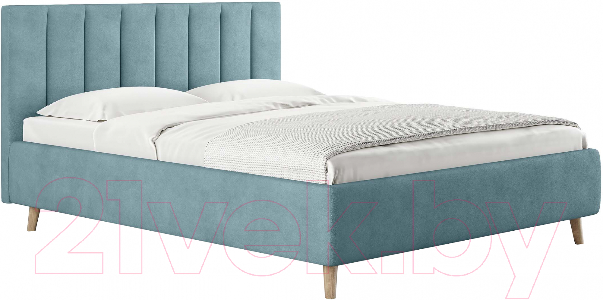 Каркас кровати Сонум Alma 180x200 (замша голубой) - фото