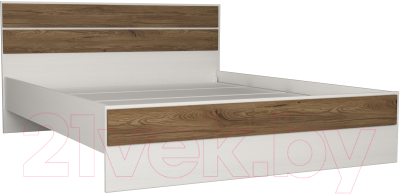 Двуспальная кровать Евва Венеция ВН-1600мп (бодега белый/ясень орландо) - фото