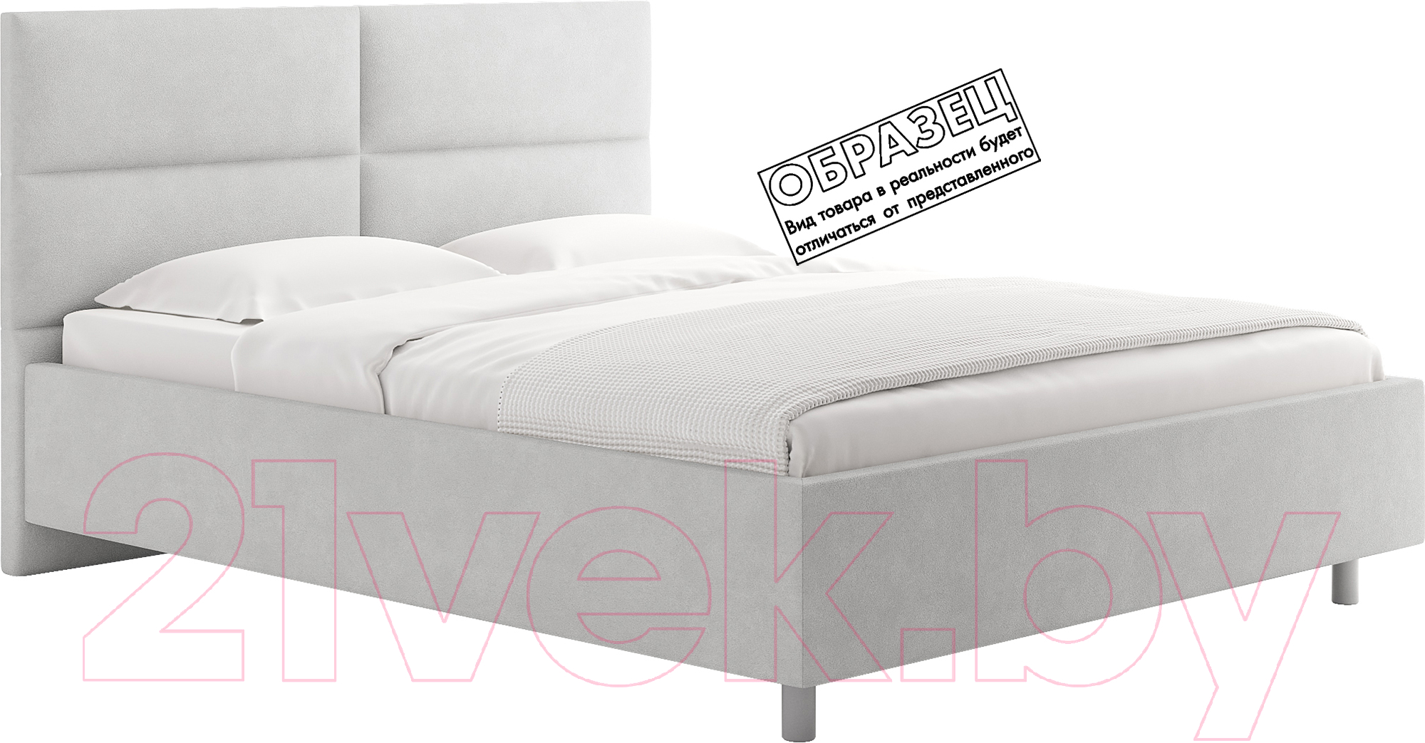 Каркас кровати Сонум Omega 90x200 (замша пепельный) - фото