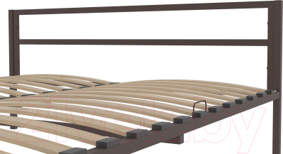 Полуторная кровать Князев Мебель Берта БА.140.200.К (коричневый муар)