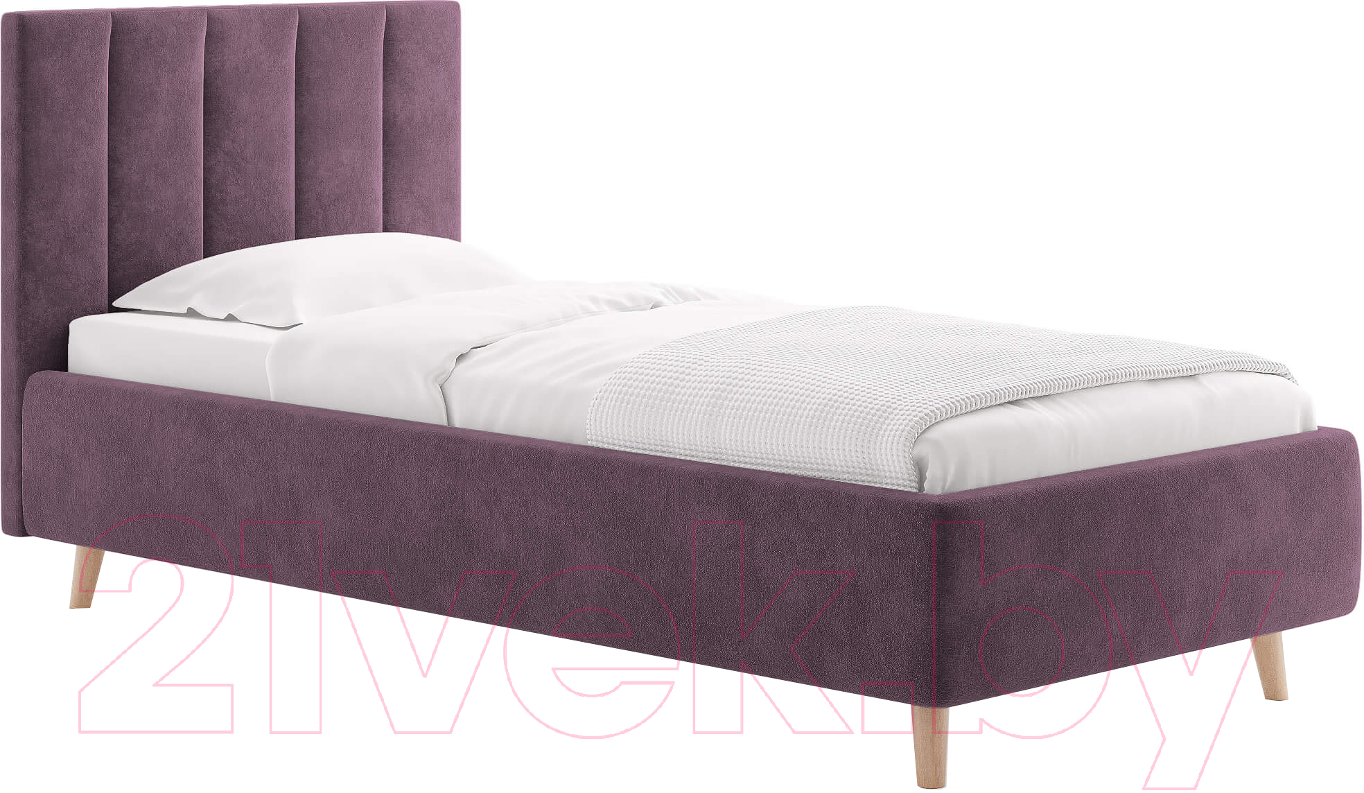 Каркас кровати Сонум Alma 90x200 (микровелюр лаванда) - фото