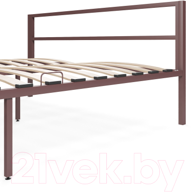 Двуспальная кровать Князев Мебель Берта БА.160.190.К (коричневый муар)